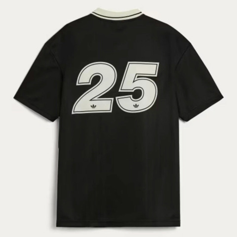 Oasis x Adidas Originals Черное жаккардовое поло из джерси Размер L