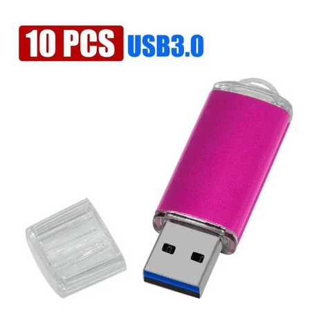 10 Шт./лот Цветная USB Флешка 3.0 Флеш-накопитель 8/16/32/64/128 USB-накопитель 32 ГБ 64 ГБ Подарок С Бесплатным НаНесеНием
