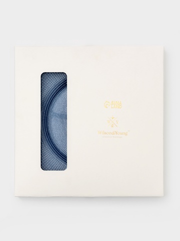 2 шт. Тарелка подстановочная WY, d33 см, стекло, голубая