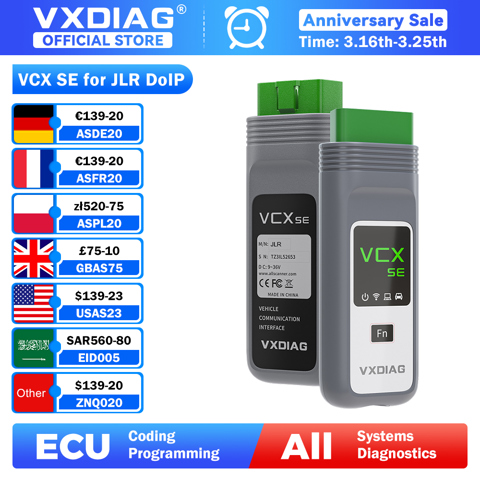 Диагностический инструмент VXDIAG VCX SE JLR для программирования модуля управления трансмиссией