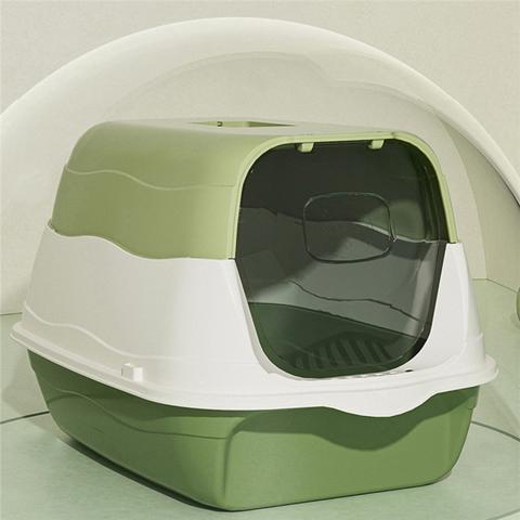 Полностью закрытый ящик для кошачьего туалета с защитой от брызг, Кошачий горшок, дышащий Съемный Туалет для котенка, Аксессуары для кошек