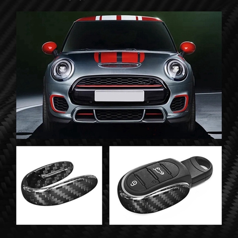 Корпус брелока из углеродного волокна для Mini Cooper 3-го поколения F55 F56 F57 F54 F60 Smart Key Case Декоративная рамка