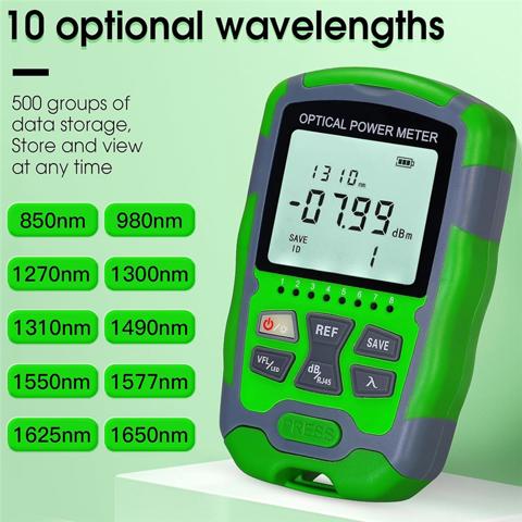 Перезаряжаемый портативный тестер волоконно-оптического кабеля с тестированием сети RJ45 MC70-VFL 30-километровый измеритель мощности волоконно-оптического кабеля