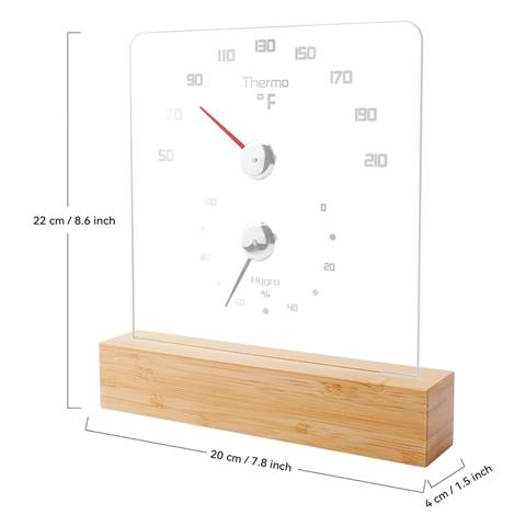 Термометр для Сауны 2 в 1 Термометр по Фаренгейту Гигрометр со светодиодной подсветкой Аксессуары для Сауны Отеля