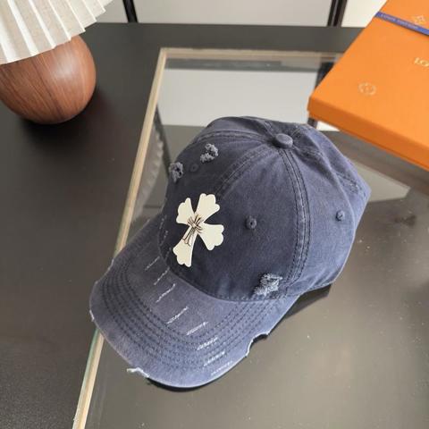 Кепка Chrome Hearts  винтажный потертый дизайн  свободный стиль  повседневная бейсболка  мода 2026