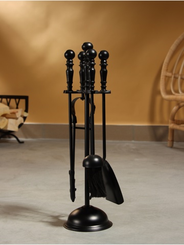 Каминный набор 'Дом', 4 предмета, 11x11x46 см, сталь