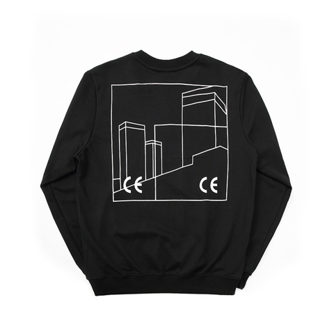 пальто осеннее топ базовый C.E CAV EMPT INS Суперпопулярный Свитшот Унисекс С Круглым Вырезом Звездная Ночь Токио Свободного Кро