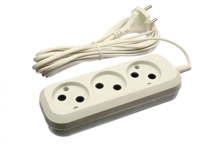 

Сетевой удлинитель 3 гнезда (5 метров) 6А Б/З Obihod