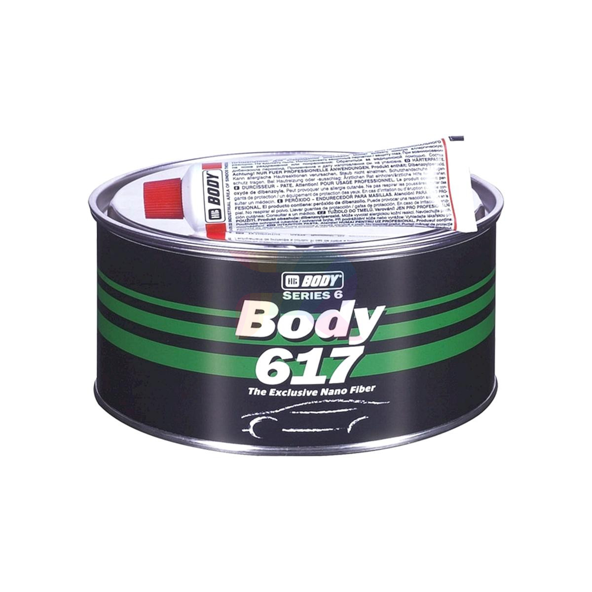 

Шпатлевка автомобильная со стекловолокном HB Body 617 Proline Premium Nano Fiber 0,5 кг.