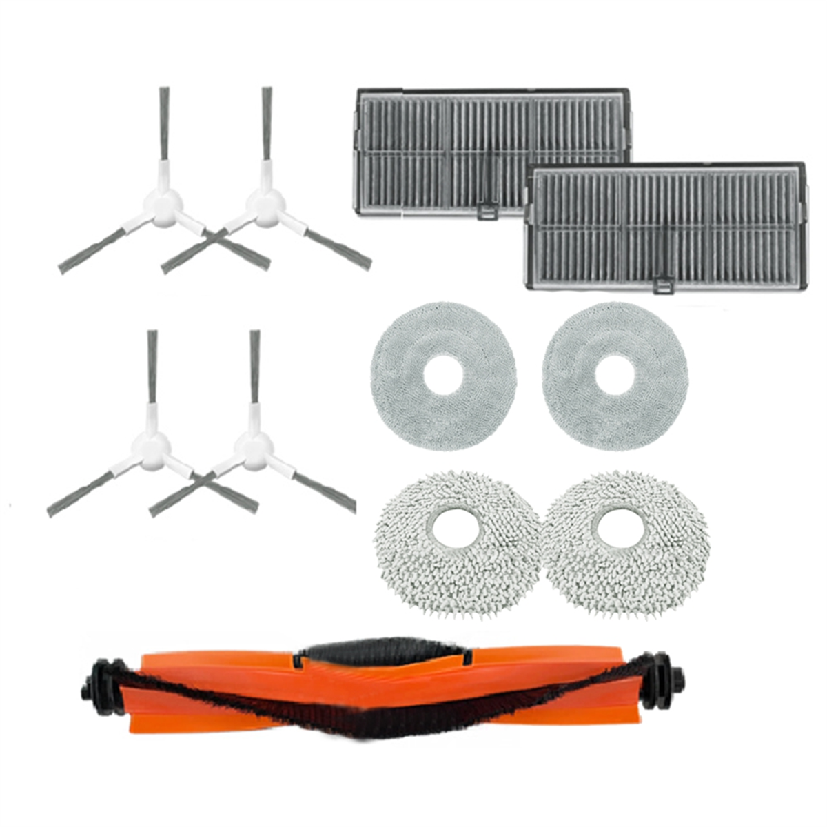 

11шт Аксессуары для пылесоса Xiaomi H40 Robot Vacuum Запчасти Аксессуары Основная боковая щетка Фильтр Швабра Замена ткани