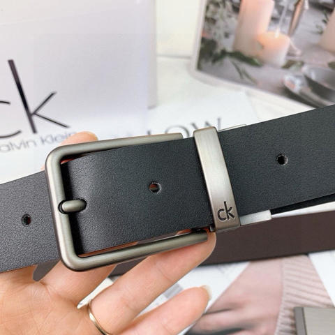 Классический мужской ремень Calvin Klein с двойной пряжкой из вольфрамовой стали в подарочной коробке