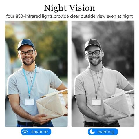 Умный беспроводной удаленный видеозвонок, беспроводной домофон с камерой, дверной звонок, HD ночное видение, Wi-Fi дверной Звонок