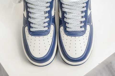 Скидка кроссовки Обувь North Face x Nike Air Force 1 совместный бренд: белый-темно-синий, низкие, выгодная цена