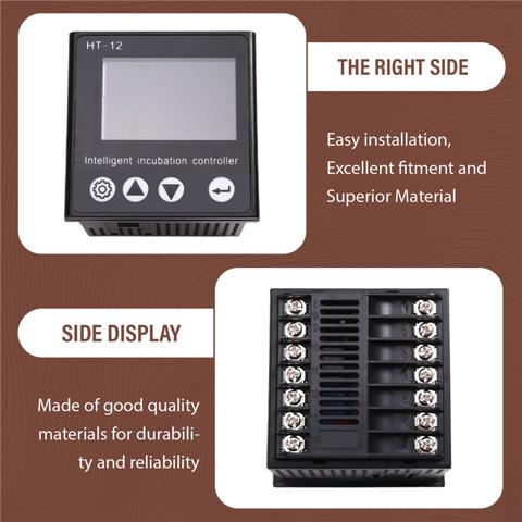 Интеллектуальный термостат инкубатора HT-12 Контроллер инкубатора для яиц Многофункциональный регулятор температуры инкубатора HT-12