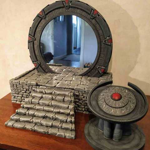 Украшение Звездных врат из светящейся смолы – идеальное решение для любителей научно-фантастических фильмов