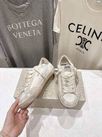 Кроссовки Golden Goose Deluxe Brand в стиле состаренный кеды дышащие унисекс кожаные с вставкой 3.5см