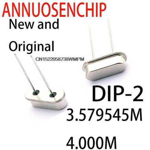 100PCS New And Original Crystal Oscillator HC-49S DIP-2 3.579545M 4.000M 4.096M 6.000M 7.3728M 8.000M 10.000M 11.0592M 12.000M