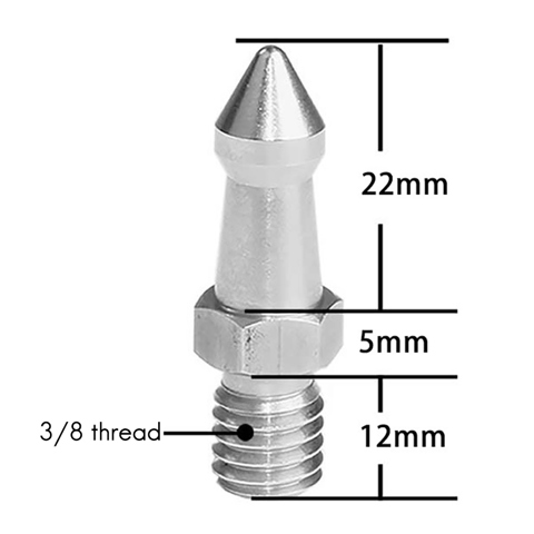 3 шт., 3/8 дюйма, универсальная подставка для ног из нержавеющей стали, мини-штатив для зеркальной камеры, плюс шипы, стальные гвозди