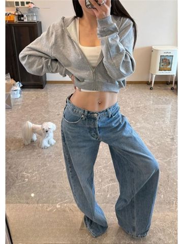 современные Джинсы с высокой талией и широкими штанинами Alexander Wang - новая коллекция