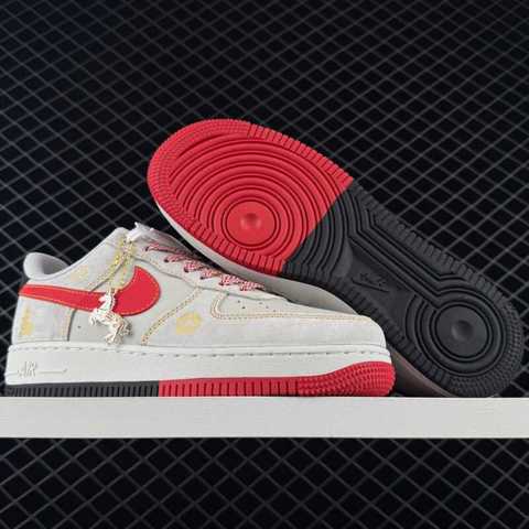 кроссовки Обувь Винтаж Nike Air Force 1 07 Low: Лимитированная серия Year Horse, низкие кроссовки Air Force One для повседневной
