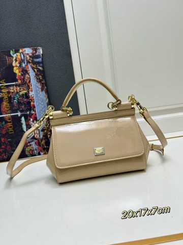 Копия премиум-класса Сумка Size×× Gabbana Sicily из лакированной кожи, классический образец бренда, теперь представлена в новой,