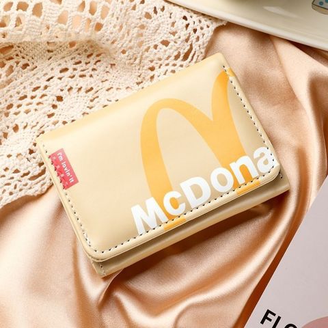 Cartoon coin purse Короткий КошелеК McDonald's ПоПулярный В TikTok КомпаКтная Складная Сумка-органайзер Большой Вместимости Для 