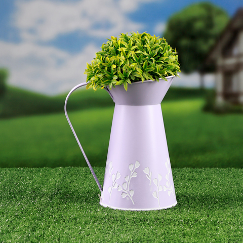 3 шт. Кашпо - ваза 'Кувшин Ландыши', 12x12x20 см, 1.5 л, лавандовое