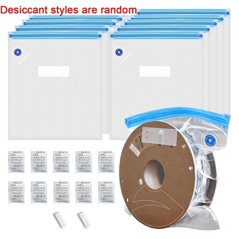 Комплект для хранения нитей накала для 3D-принтера, 10 шт., Вакуумные пакеты для хранения с осушителями, Влагостойкая сухая нить накала, 30x34 см