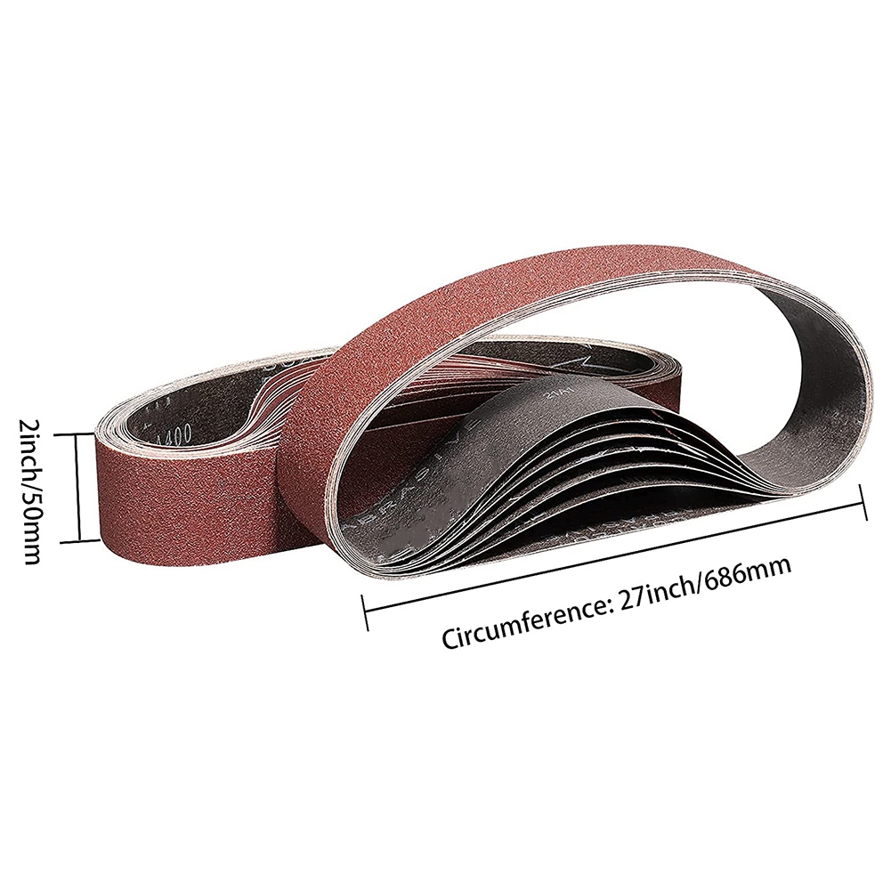 

Шлифовальная лента 50X686 мм, 15 штук- Глиноземная шлифовальная лента с зернистостью 80/120/150/240/400, подходит для шлифования древесины