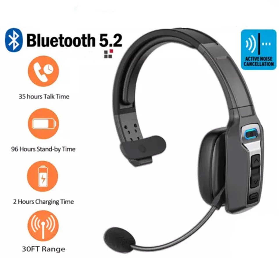 

Беспроводная гарнитура дальнобойщика Bluetooth 5.2 с шумоподавлением и микрофоном для персональных телефонов