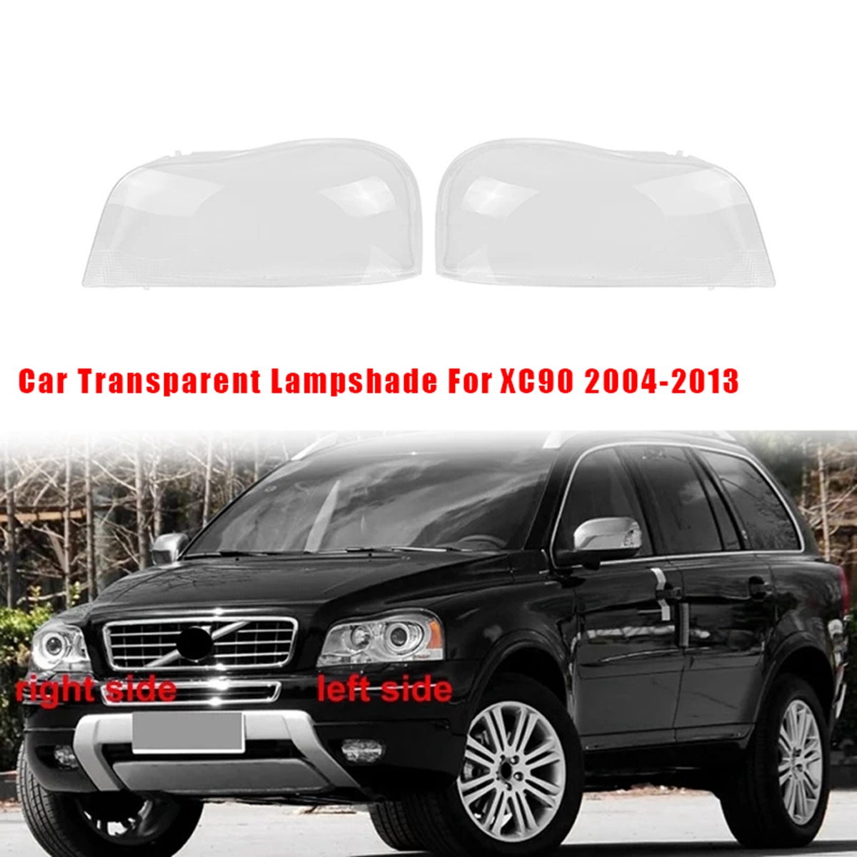 

Для автомобиля XC90 2004-2013 Прозрачный абажур Головного света Крышка лампы Очки Абажур корпуса фары Крышка объектива