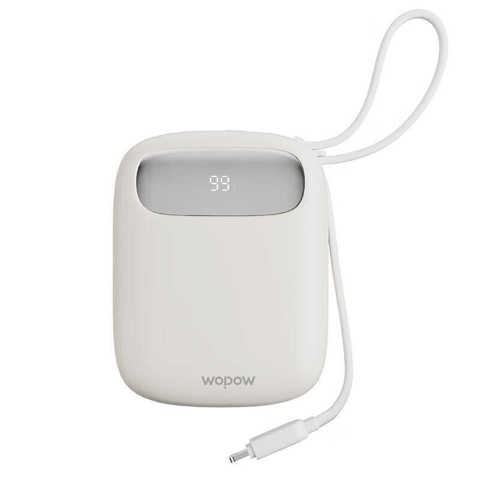 3C Сертифицированный Wopin Lq21-10000Mah Маленький Q Встроенный Кабель Быстрая Зарядка Портативный Милый Power Bank