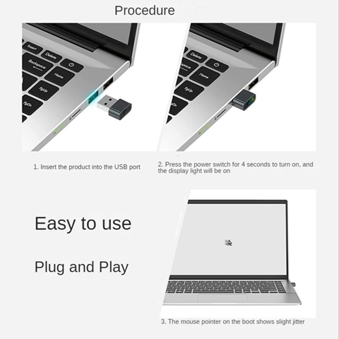 1 Шт Мини-мышь Jiggler Plug-And-Play USB-Устройство для перемещения мыши Для предотвращения перехода в спящий режим Поддерживает многодорожечную виртуальную мышь
