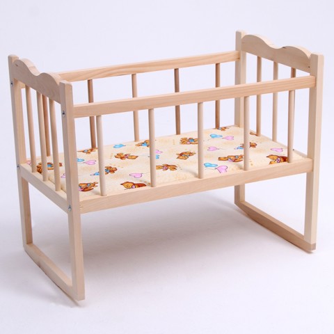 Кровать - качалка для кукол, большая, 50x30x45 см