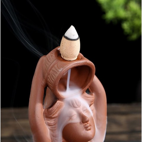 Подставка для благовоний TAKE IT EASY 'Омовение Джии', набор благовоний конусы, стелющийся дым, 18x13 см