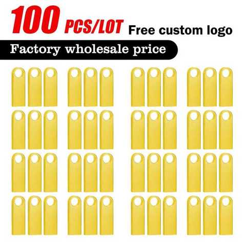 100 Шт. Флешек USB 3.0 С Бесплатным Логотипом Металлические 128 64 Бесплатный Логотип Черные 32 Флешка 16 USB-накопитель 8