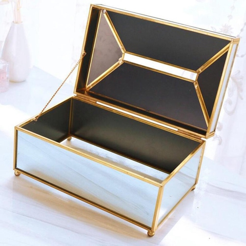 Роскошный Европейский Стиль, Практичная коробка для салфеток из зеркального стекла, Водонепроницаемый Держатель для бумажных полотенец, Поднос для туалетного столика, Домашний декор