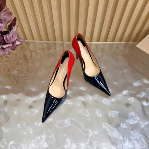Туфли Christian Louboutin на каблуке 10см с красной подошвой  роза из лаковой кожи  ручная работа  стразы  35-42 размер