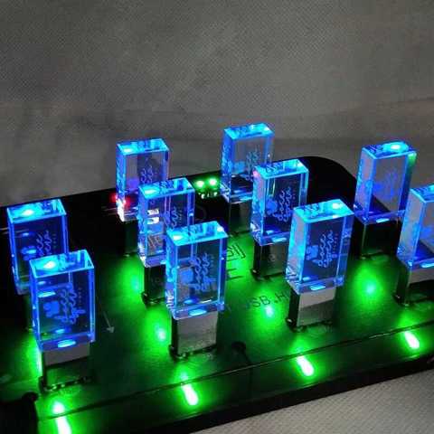 10 Шт. КристалличесКих Свадебных Подарков USB-флешки 2.0 128 3D Лазерная Гравировка Логотипа 64 32 ГБ Подарок Для