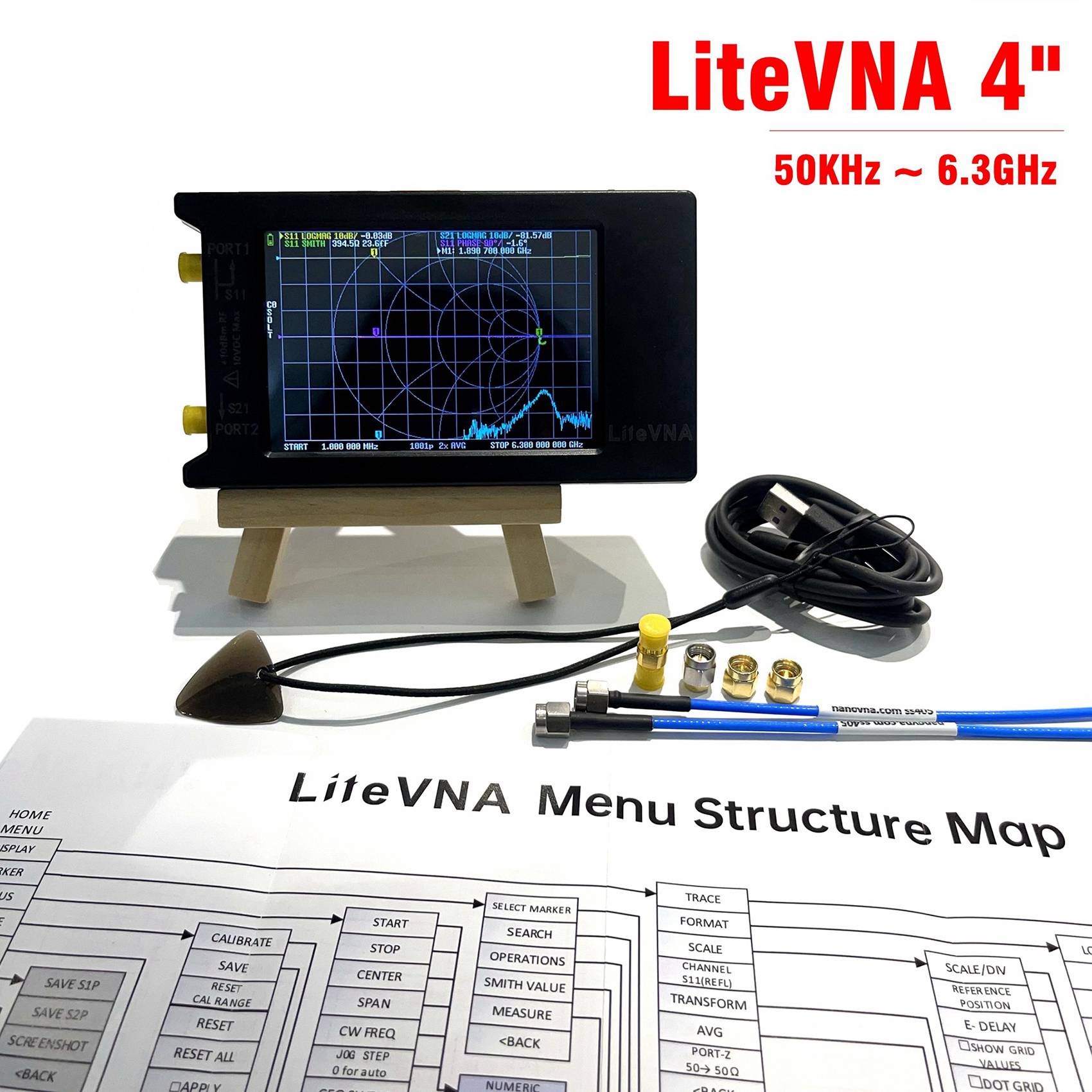 

LiteVNA-64 векторный сетевой анализатор