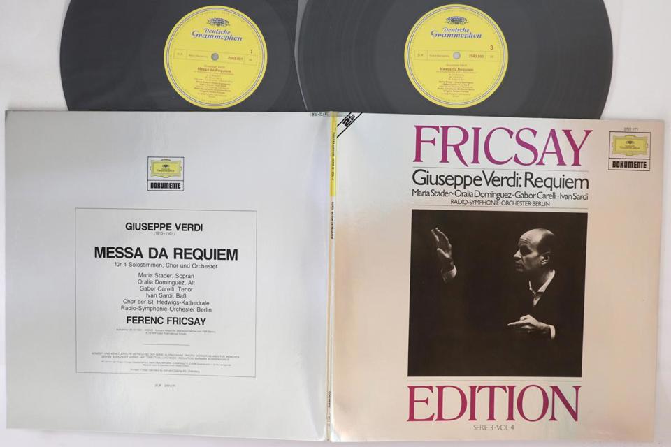 独2LP フェレンツ・フリッチャイ Verdi Messa Da Requiem 2721171 DEUTSCHE GRAMMOPHON /00660 Виниловая пластинка Ference Fricsay - Verdi Messa Da Requiem