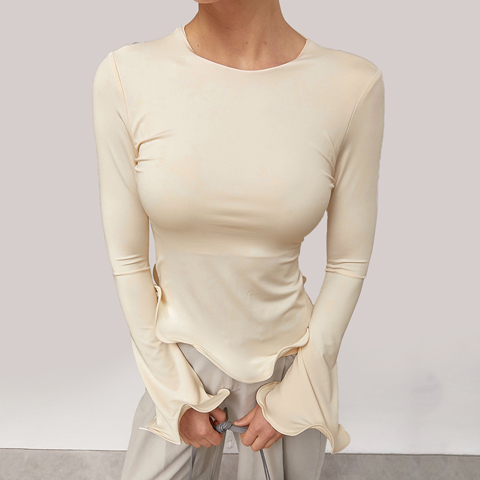 Женские Футболки Linad Street Chic Абрикосовые