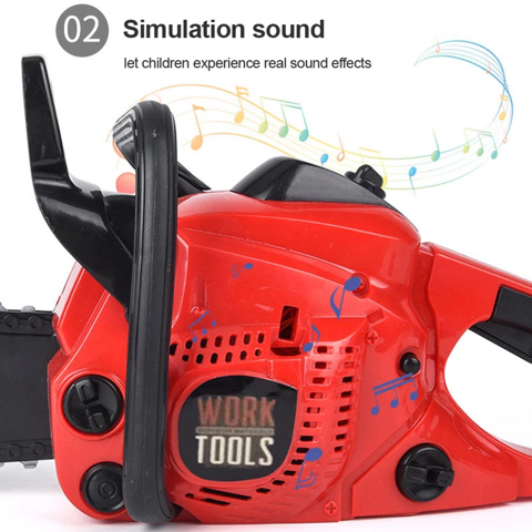 Игрушечная бензопила без батареек со световыми и звуковыми эффектами