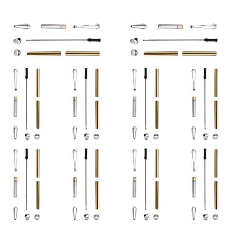 Для изготовления подарков-Набор ручек Slimline толщиной 7 мм из 10 ПРЕДМЕТОВ с наполнителями разных цветов, принадлежности для токарного станка DIY Серебро