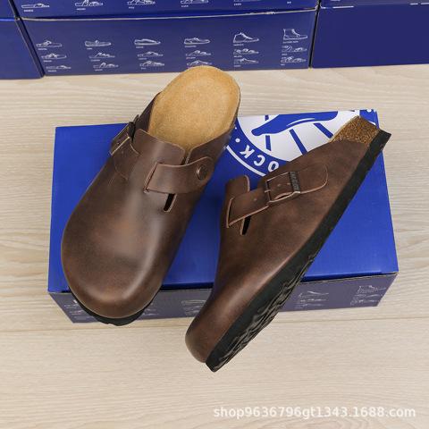 Сандалии Birkenstock из натуральной кожи с пряжкой, на толстой подошве, с закрытым носком, для женщин. Туфли Birkenstock без зас