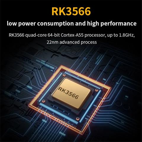 Для мини-пк Orange Pi 3B с 2 ГБ оперативной памяти DDR4 Rockchip RK3566 WiFi + BLE