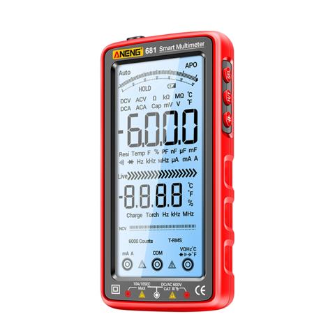 ANENG 681 Цифровой мультиметр красный