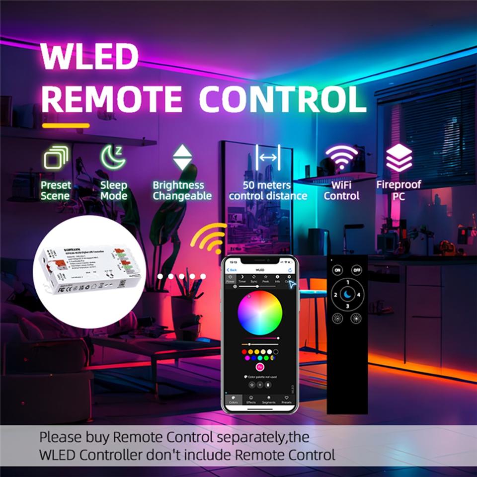 Ws2805 Controller Контроллер DOMRAEM ESP8266 Type-C Для Адресуемых RGB-Лент, Совместимый ...