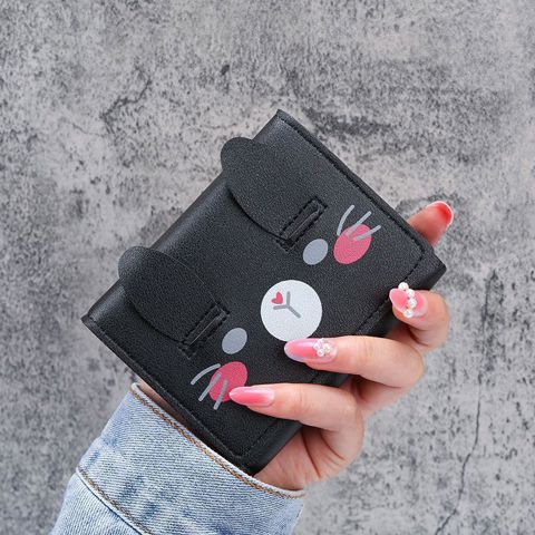 Cartoon coin purse Кошелек Женщин Новый СтуденчеСкий КоротКий Монетный Миниатюрный Милый КошелеК КомпаКтный 70% Off Большой Емко