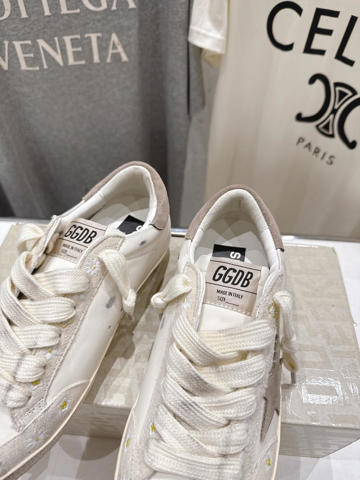 Кроссовки Golden Goose Deluxe Brand в стиле состаренный кеды дышащие унисекс кожаные с вставкой 3.5см